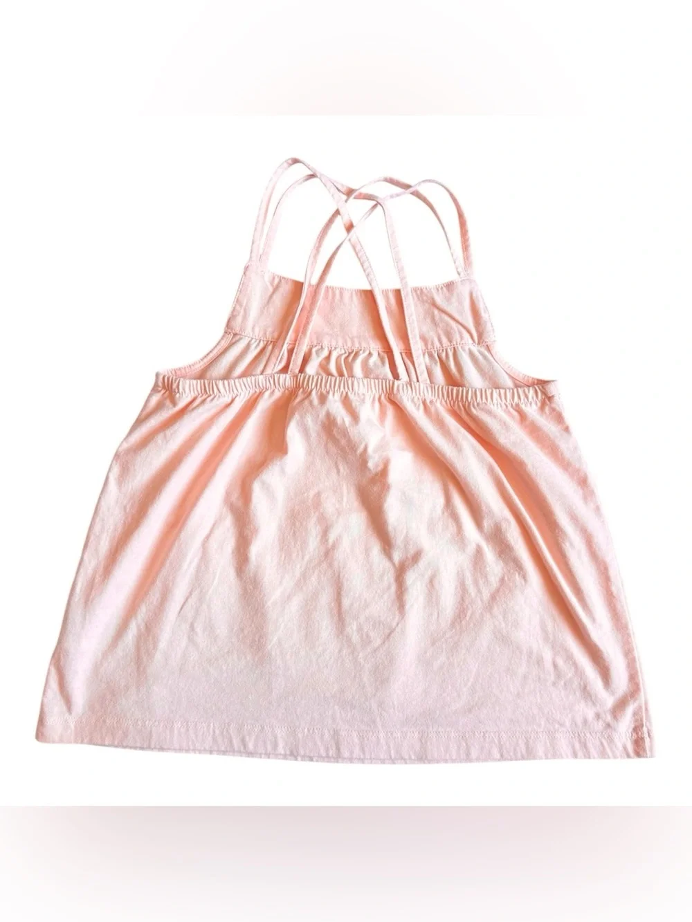 Carter's Size 7 Girls peach criss cross loose tank top cotton